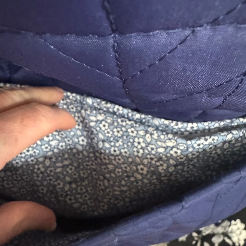 Laura Ashley Deep Blue Quilted Baby Bag